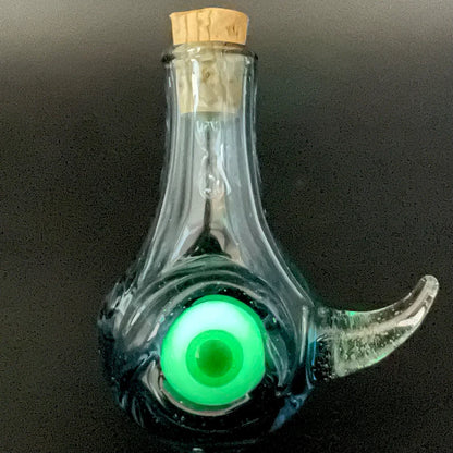 Blacklight potion bottle glass art - premium handcrafted piece