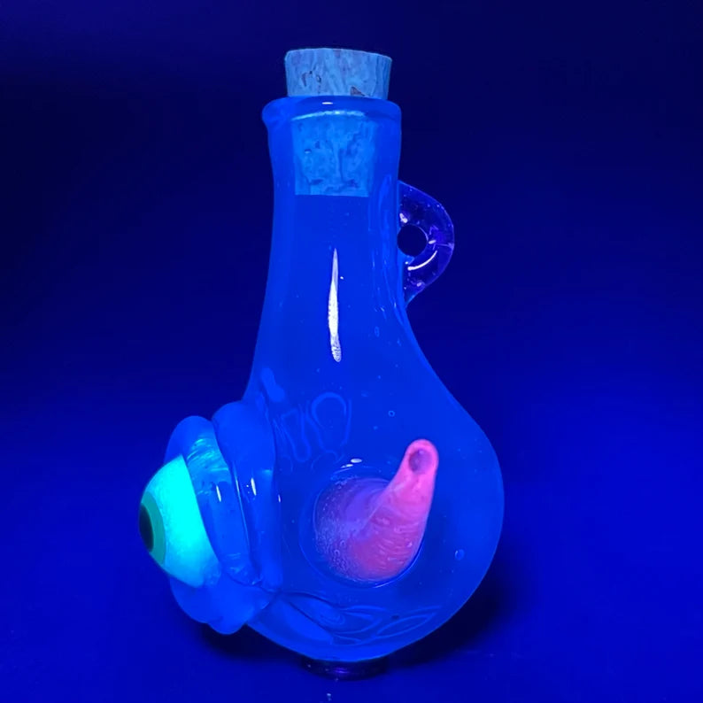 Premium Blacklight potion bottle - collectible glass art