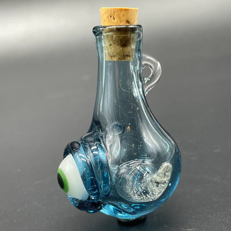 Artisan glass Blacklight potion bottle - detailed craftsmanship