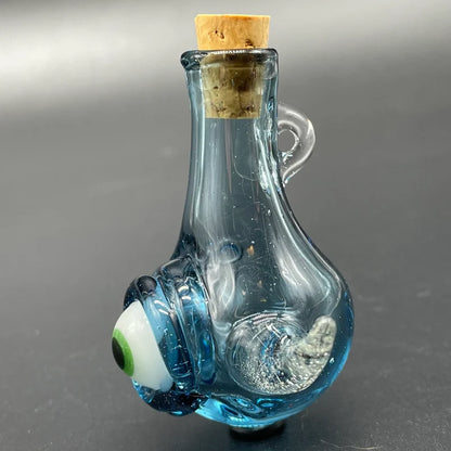 Artisan glass Blacklight potion bottle - detailed craftsmanship