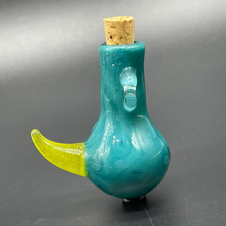 Premium Agua azule cyclops potion bottle - collectible glass art