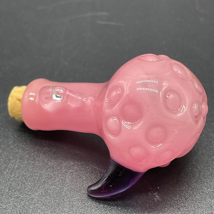 Hand-blown Pink potion bottle / pendant - Leviathan Glass original