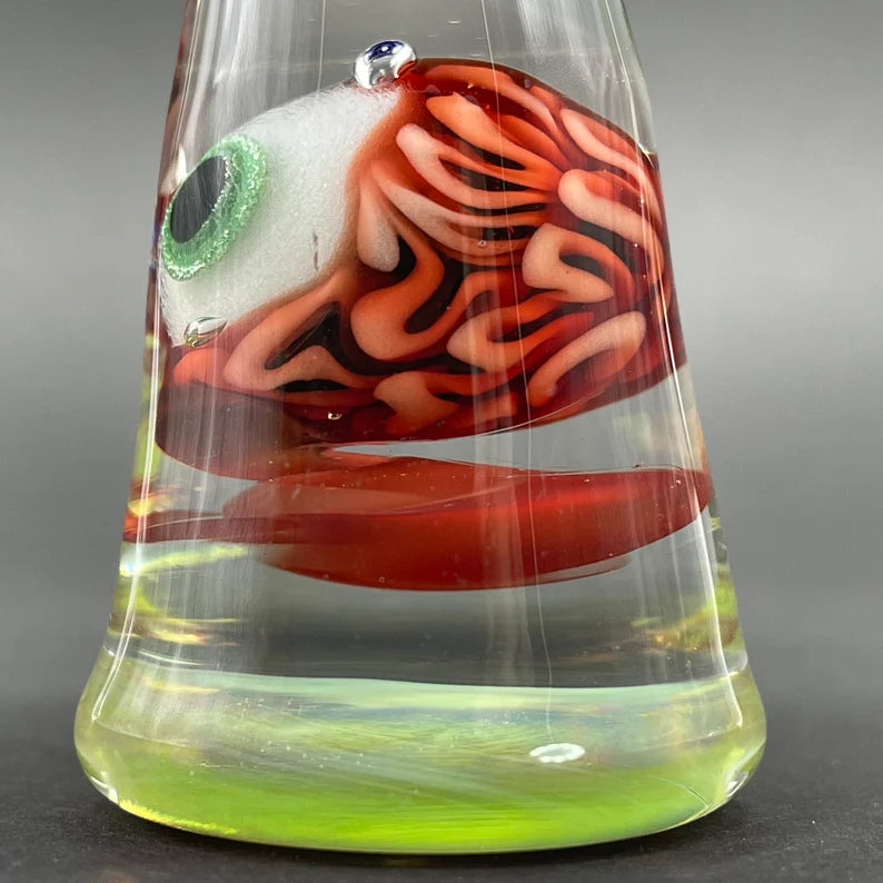 Artisan glass Alien abduction ornament (Brain) - detailed craftsmanship