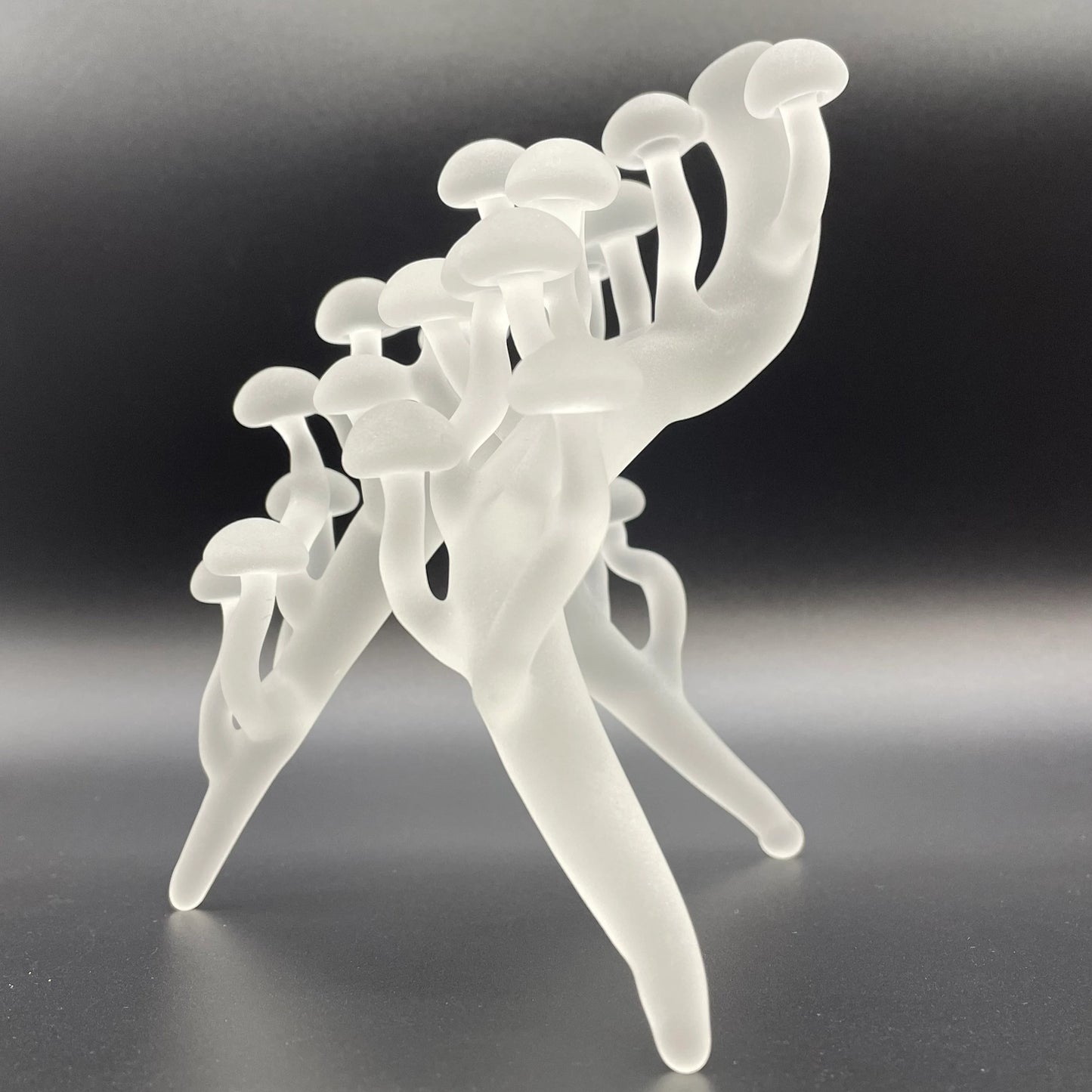 Hand-blown Glass mushroom sculpture - Leviathan Glass original