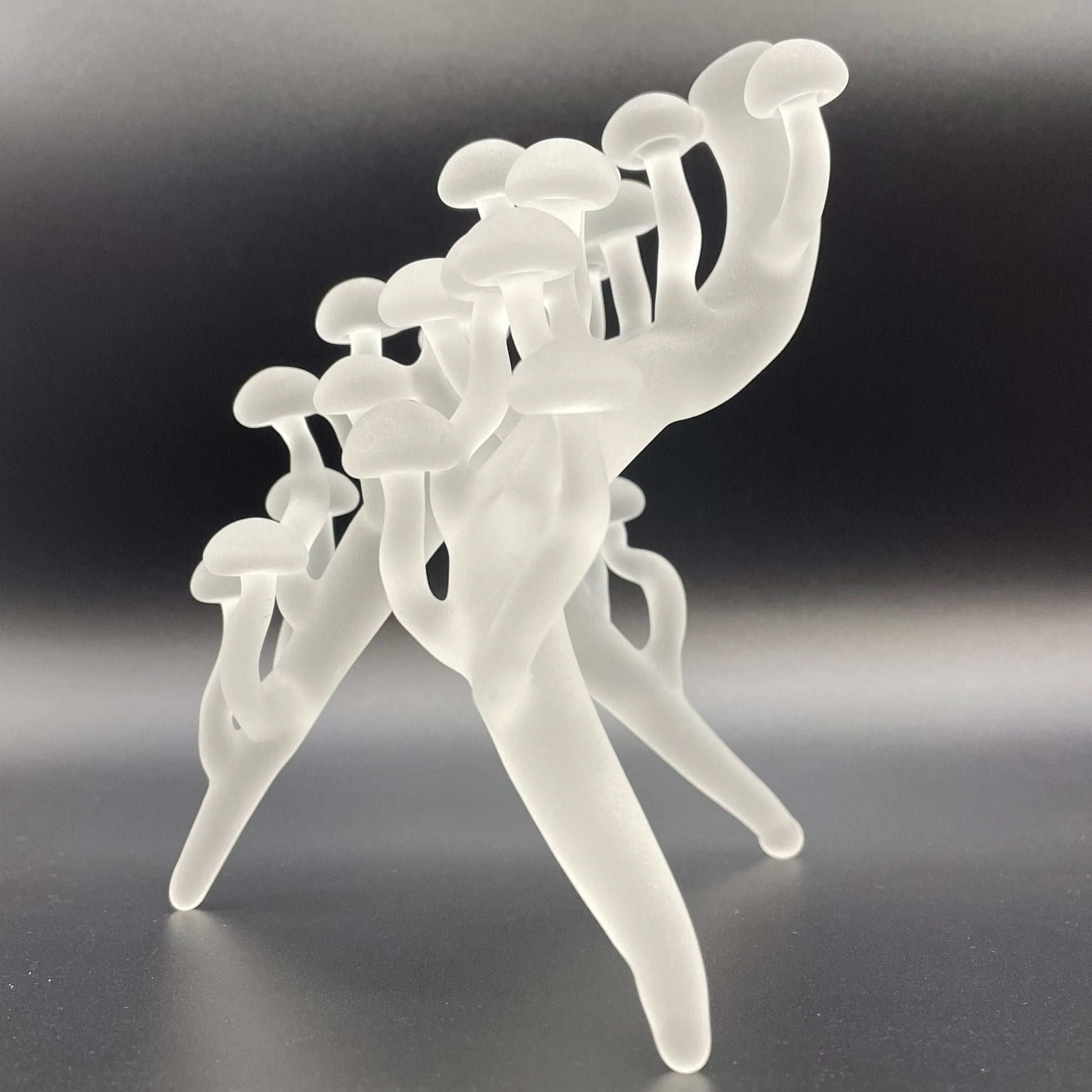 Hand-blown Glass mushroom sculpture - Leviathan Glass original