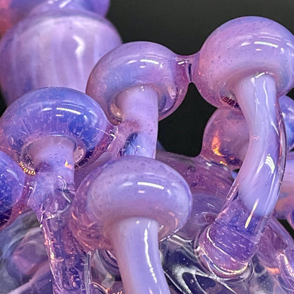 Hand-blown Pink slime mushroom decanter - Leviathan Glass original