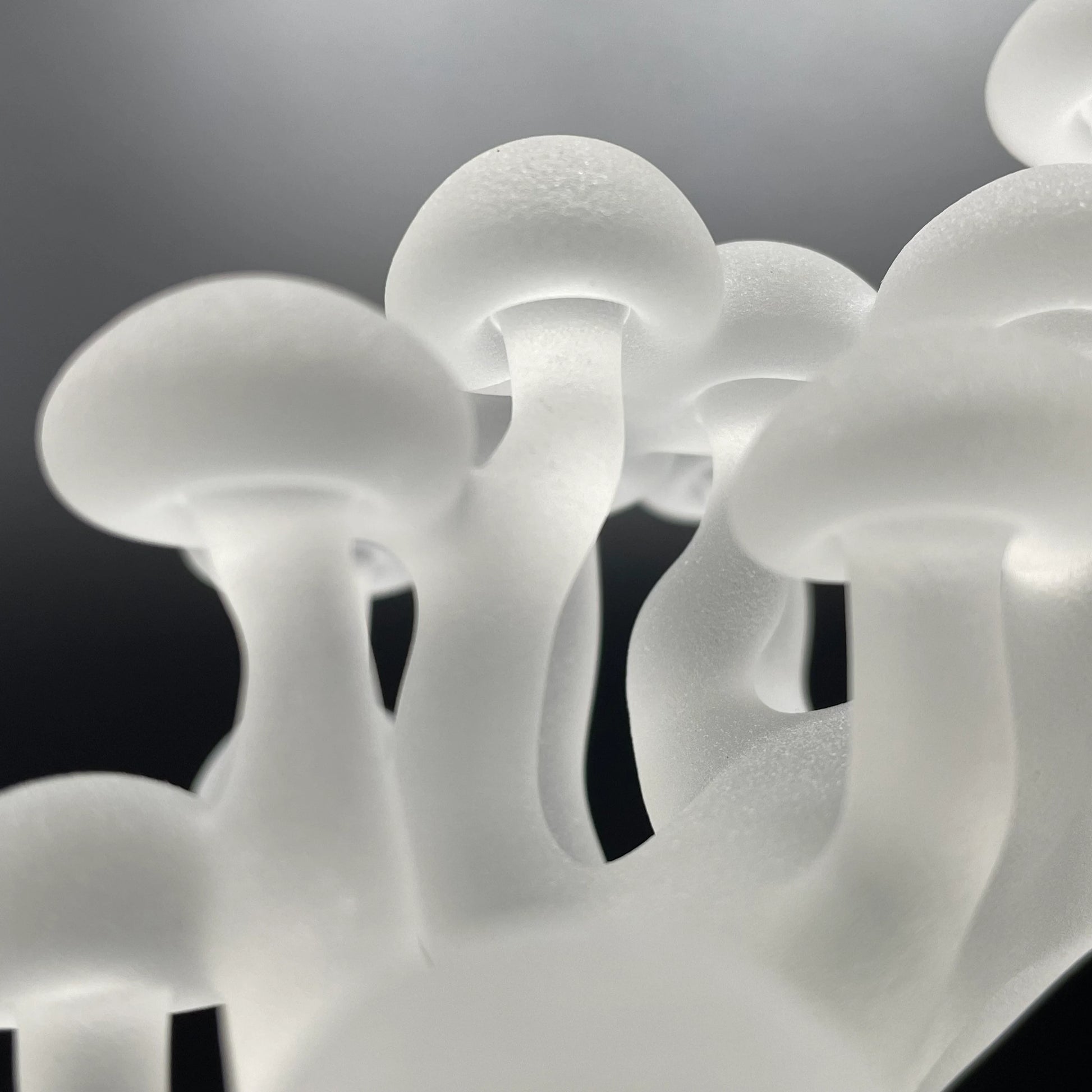 Premium Glass mushroom sculpture - collectible glass art