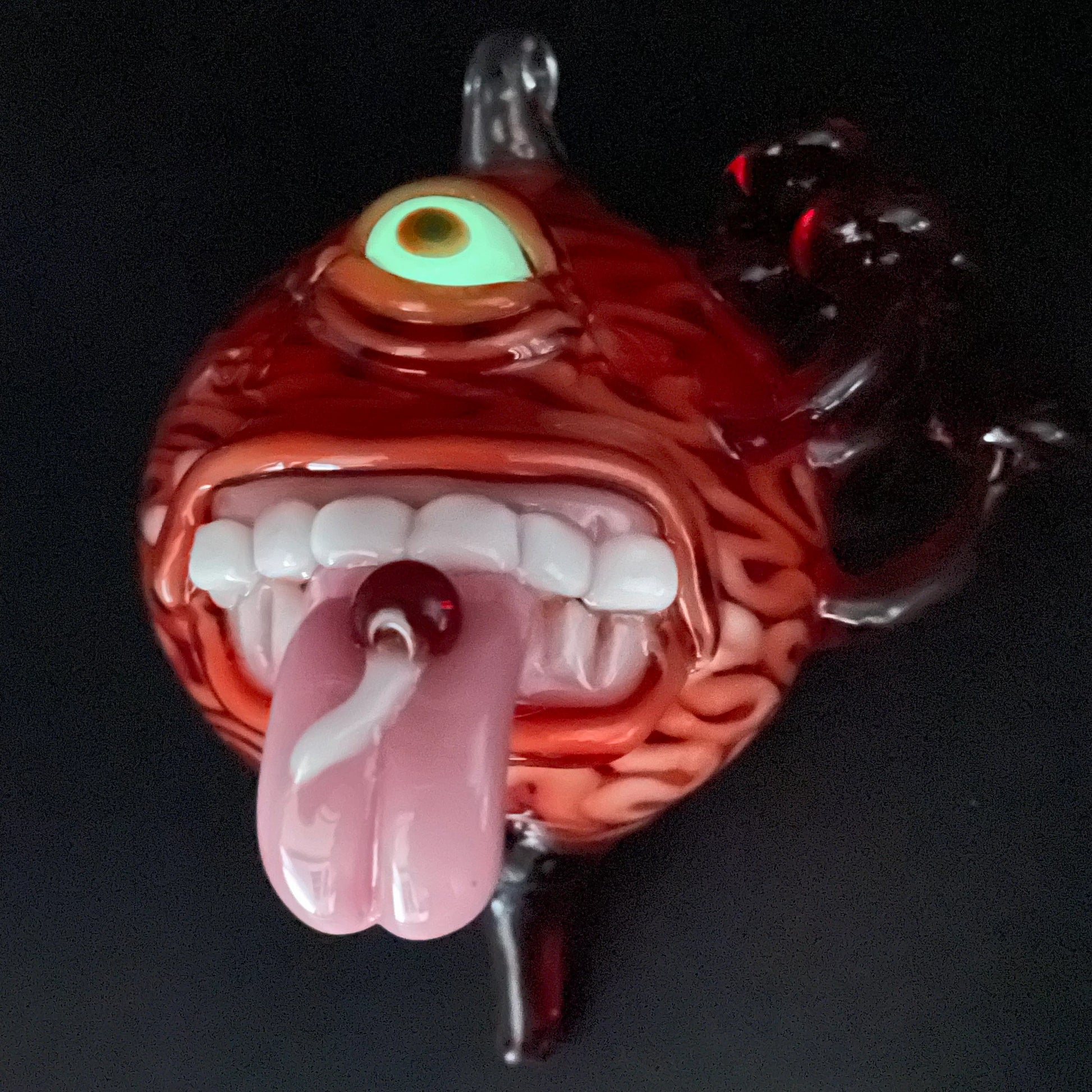 Hand-blown Cyclopian Brain ornament - Leviathan Glass original
