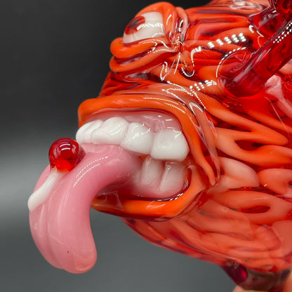 Close-up of Cyclopian Brain ornament - handcrafted glass