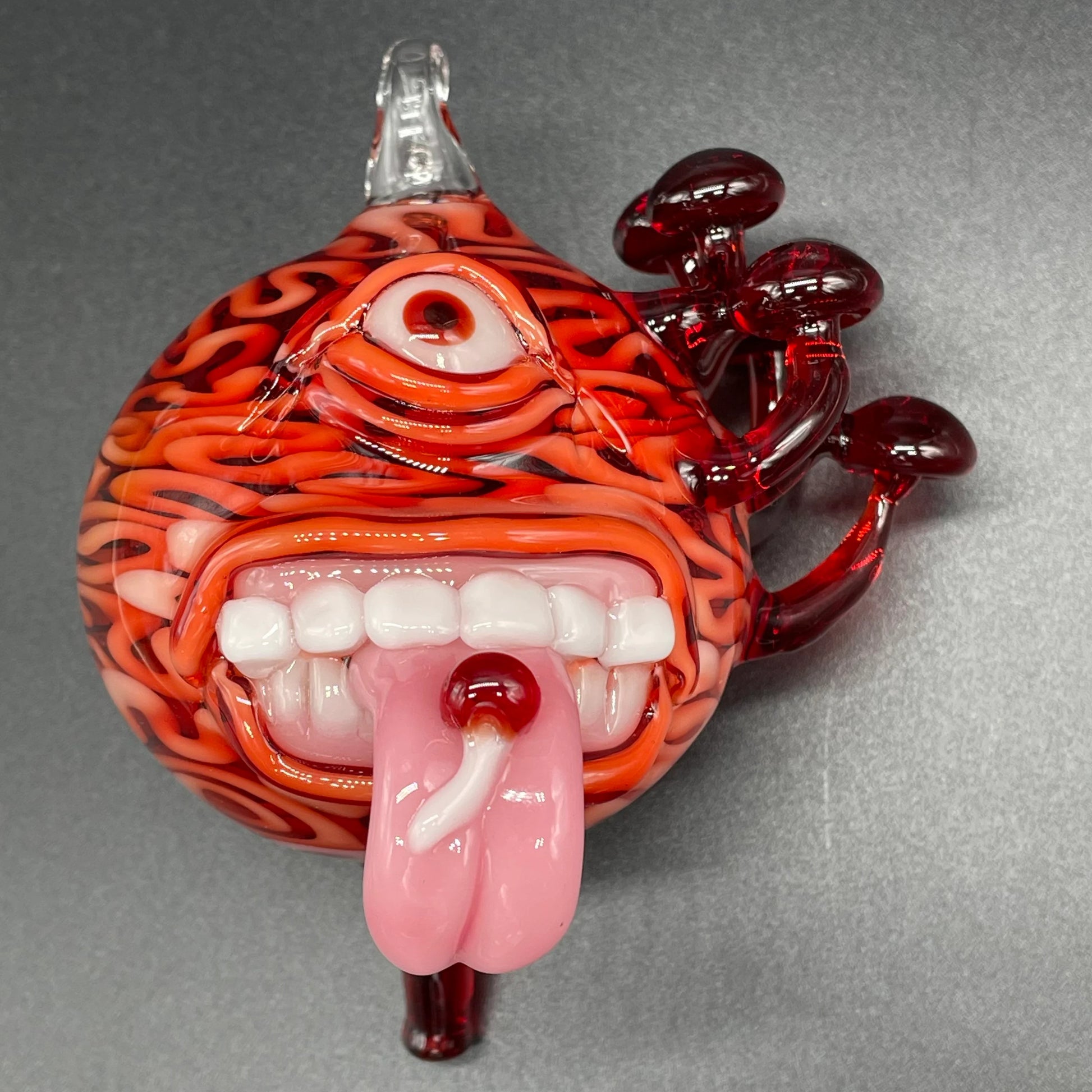 Leviathan Glass Cyclopian Brain ornament - hand-blown art