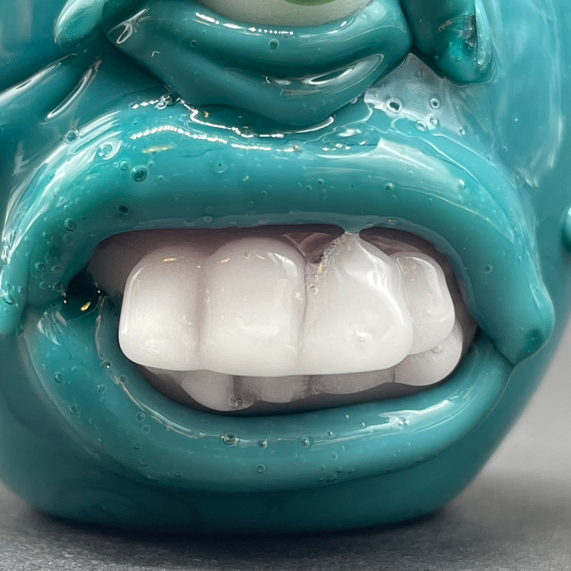 Leviathan Glass Monster egg sculpture - hand-blown art