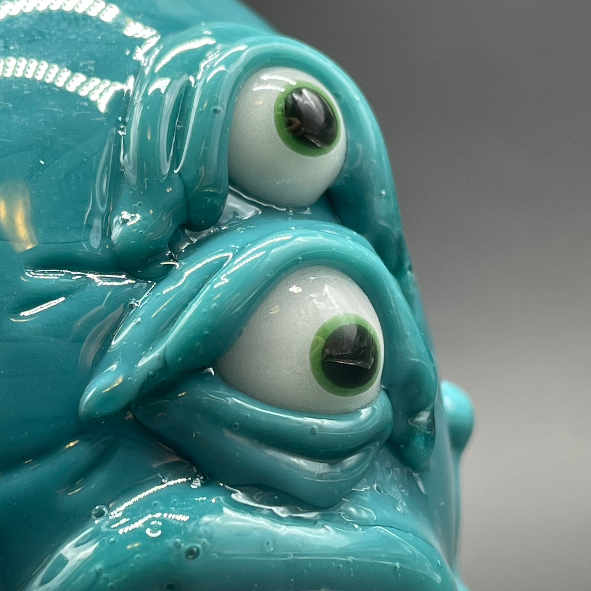 Hand-blown Monster egg sculpture - Leviathan Glass original