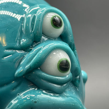 Hand-blown Monster egg sculpture - Leviathan Glass original