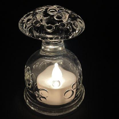 Hand-blown glass Votive mushroom light by Leviathan Glass