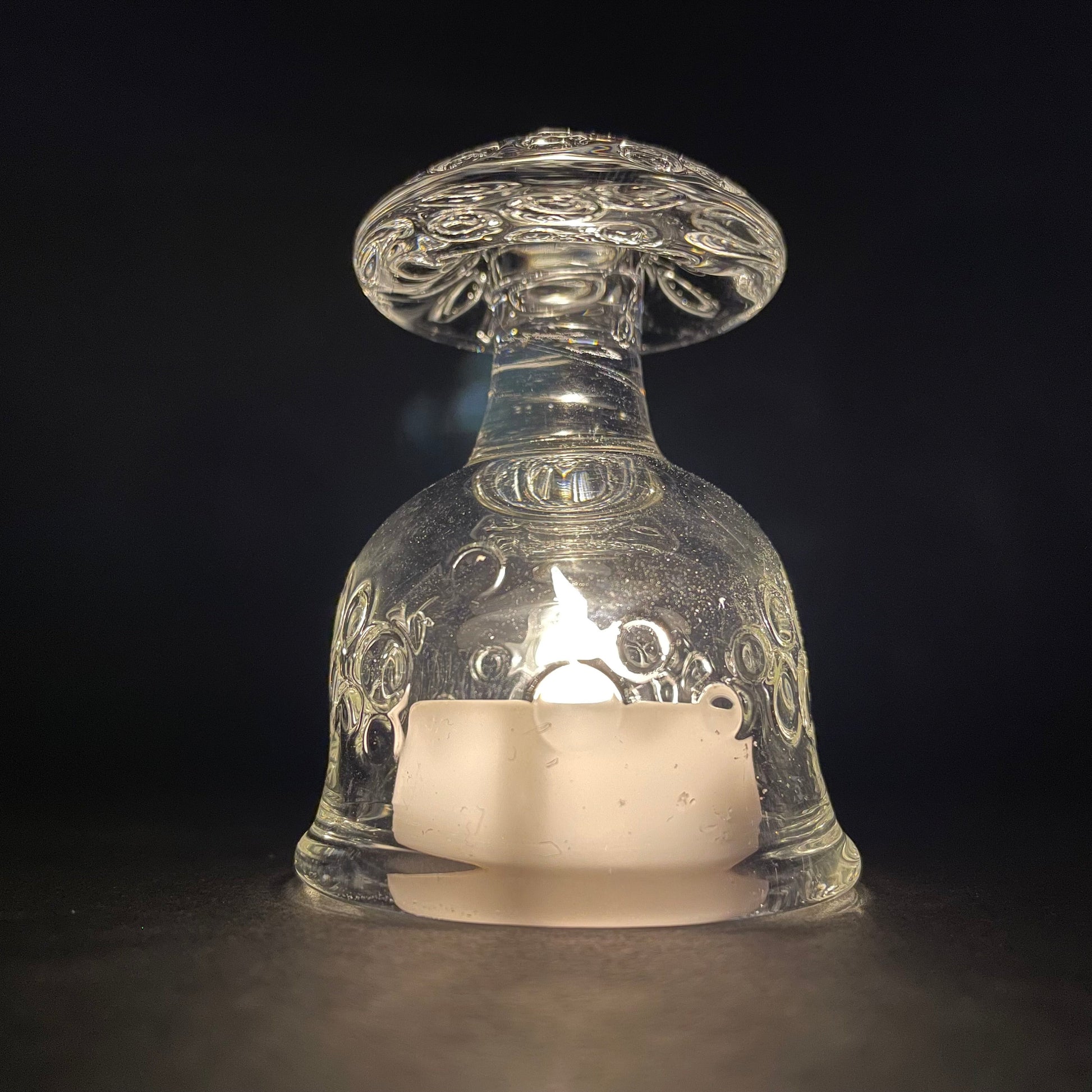 Premium Votive mushroom light - collectible glass art