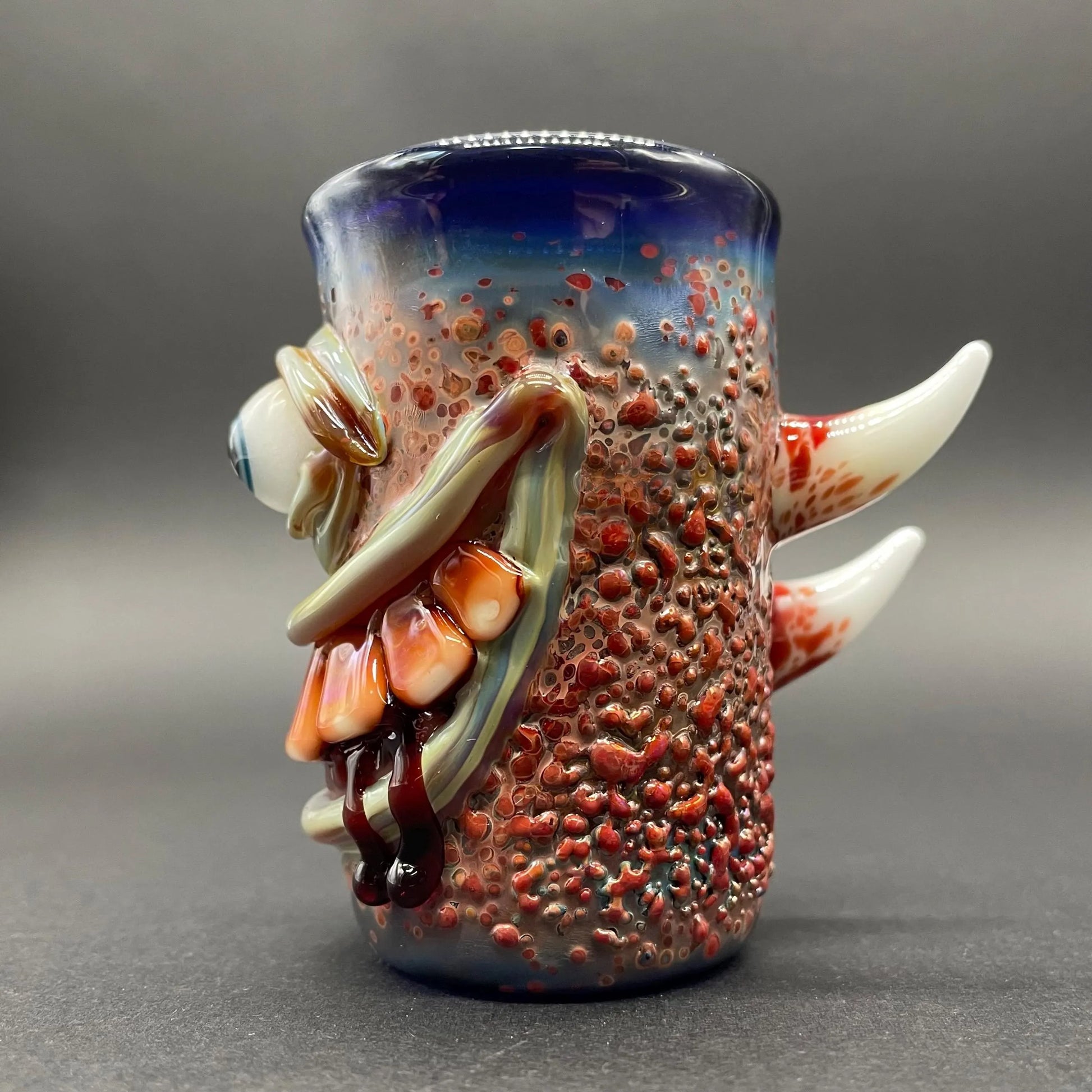 Beware I Bite Shot Glass glass art - premium handcrafted piece