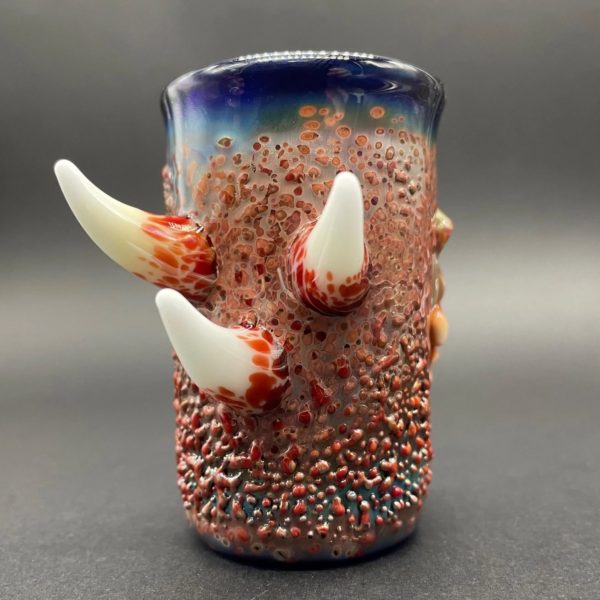 Hand-blown Beware I Bite Shot Glass - Leviathan Glass original