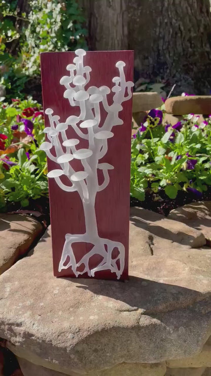 Mushroom wall sculpture