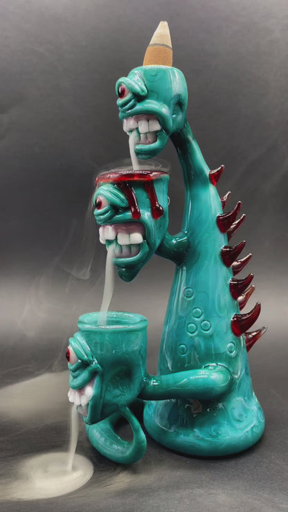 3 headed downdraft incense burner
