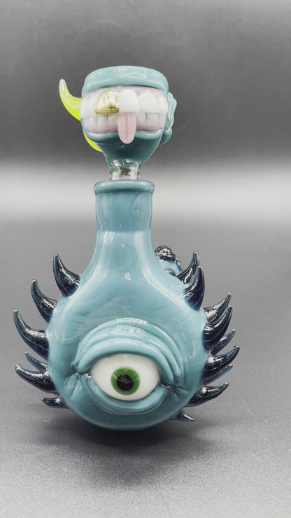 14mm 90º Agua Azul Spiked ash catcher set